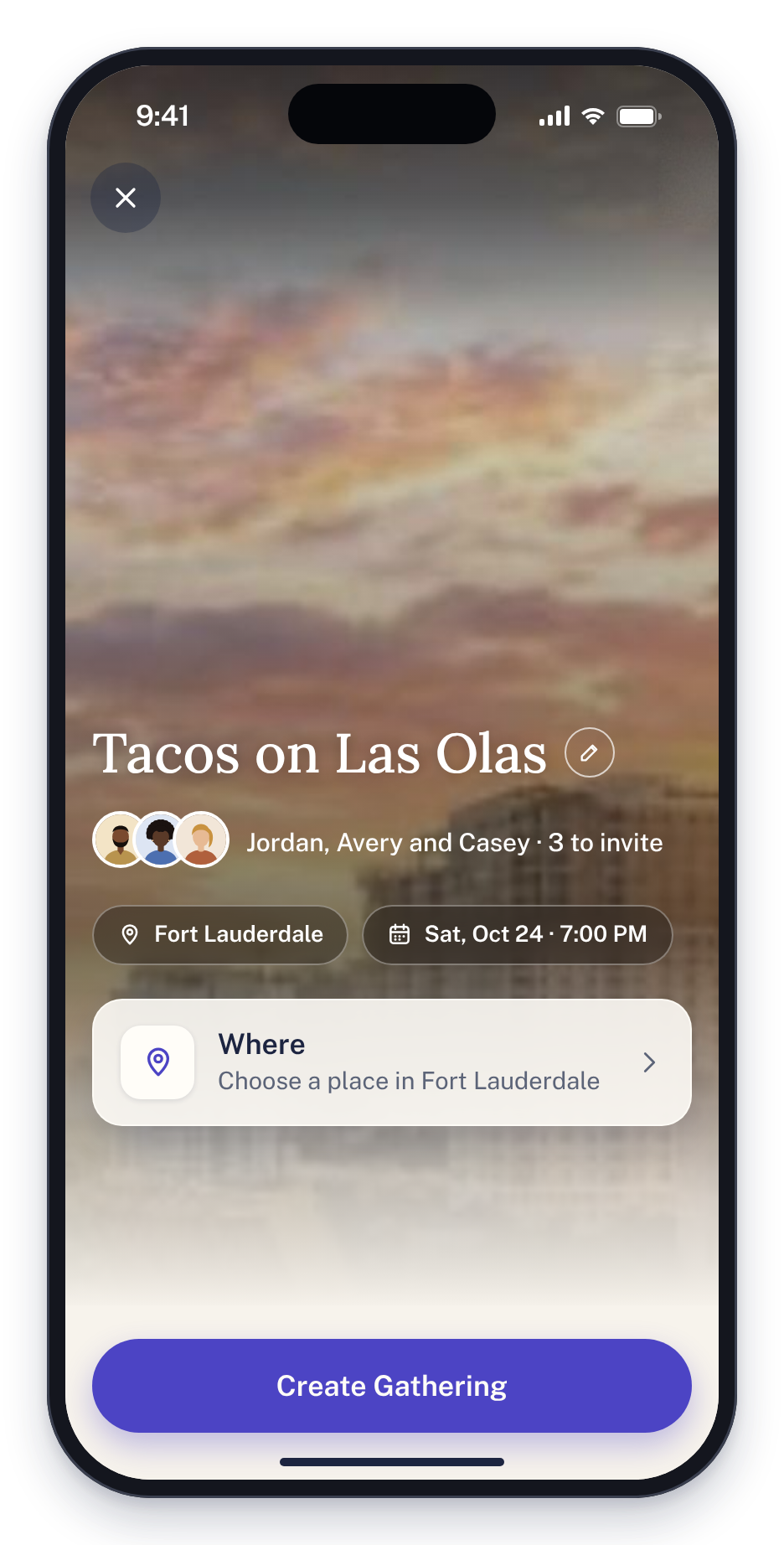 Making a plan: Tacos on Las Olas with Jordan, Avery and Casey